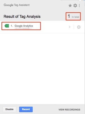 查看 Tag Assistant