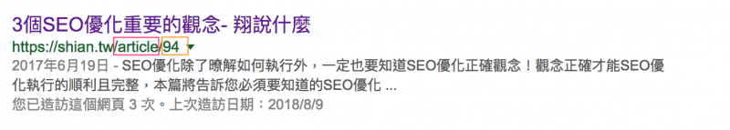 示意圖：SEO友善網址