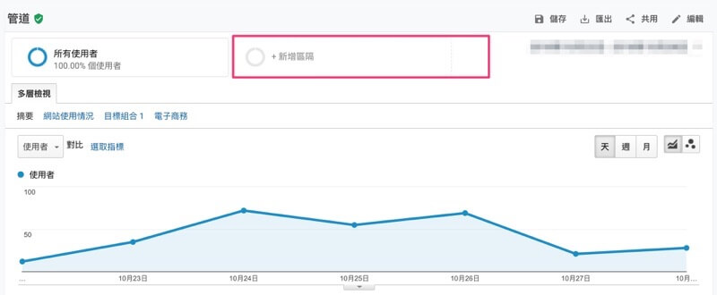 GA 使用區隔Segments - 步驟 1